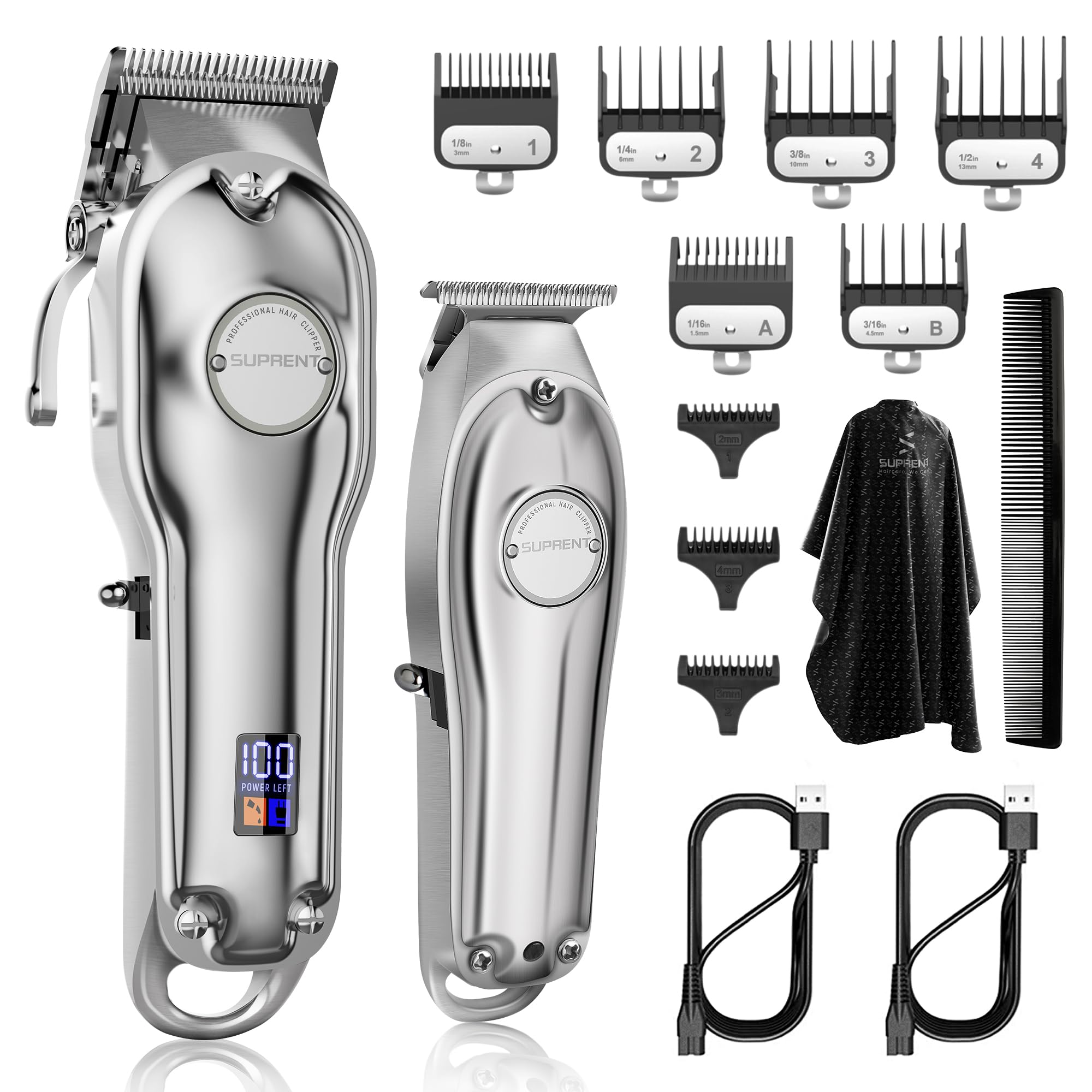 SUPRENT Pro Professional Hair Clipper Kit for precise barber cuts.
