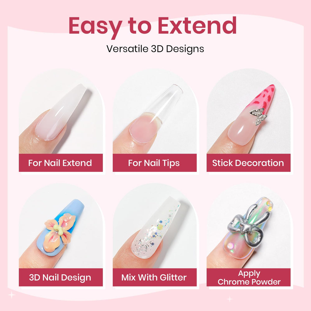 SUPWEE 3D nail art gel in use with molds for creative designs
