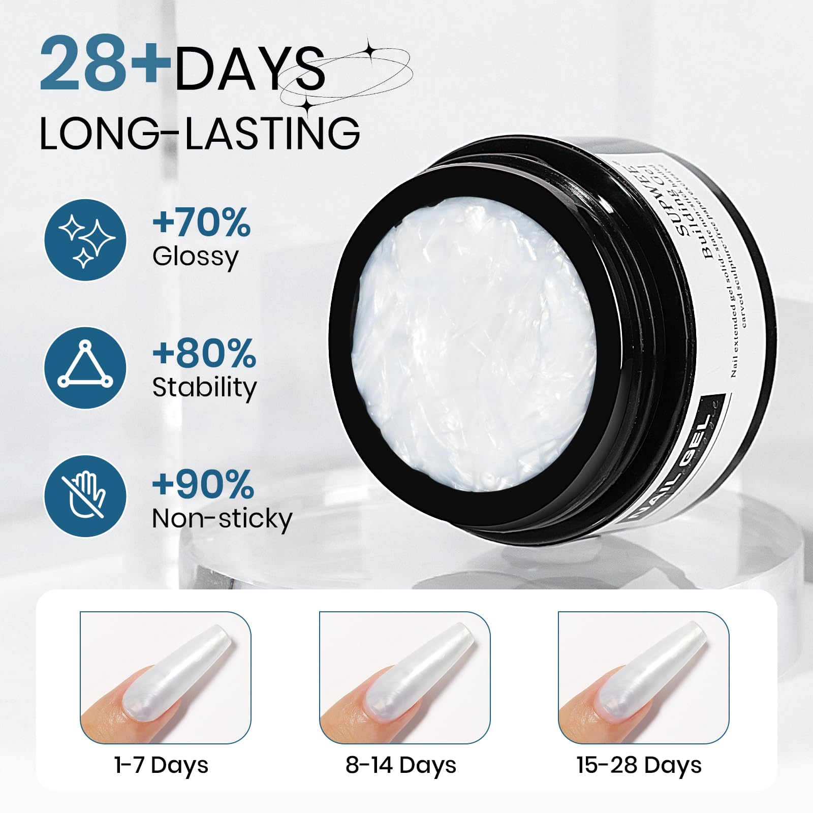 Supwee 3D nail art gel can extend nails, carve, and decorate.