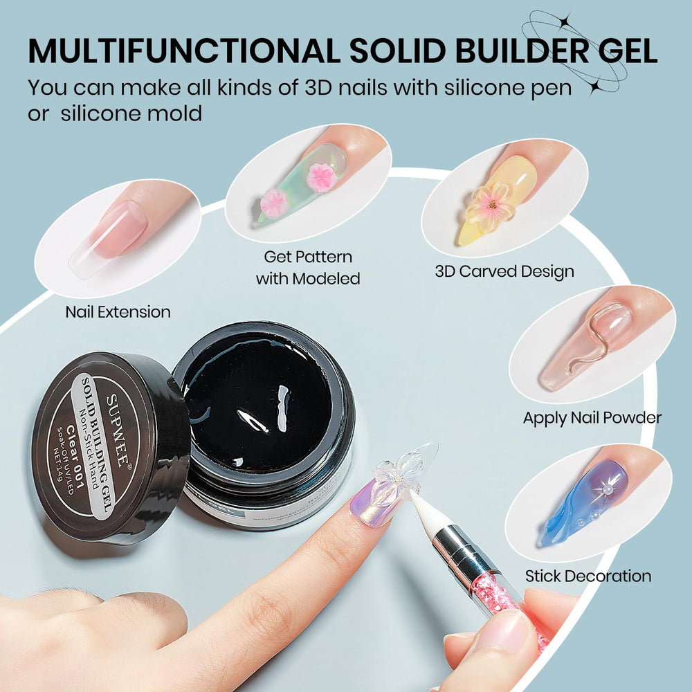 SUPWEE 3D nail art molds for precise, dimensional designs