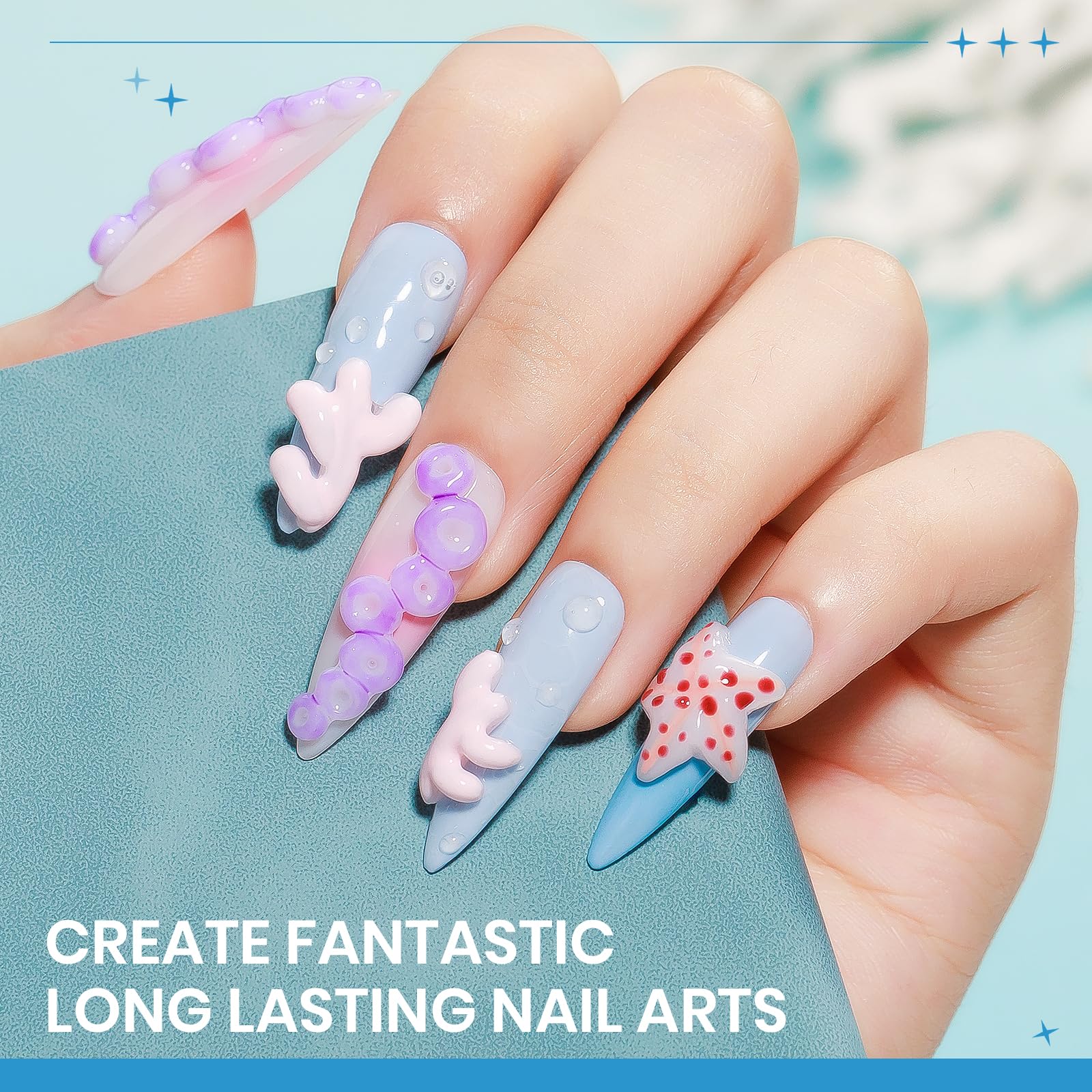 Supwee nail files prep nails for precise extensions.