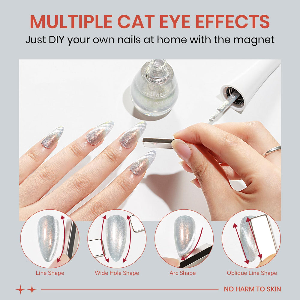 SUPWEE Aurora Silver Air-dry formula saves time without lamp curing