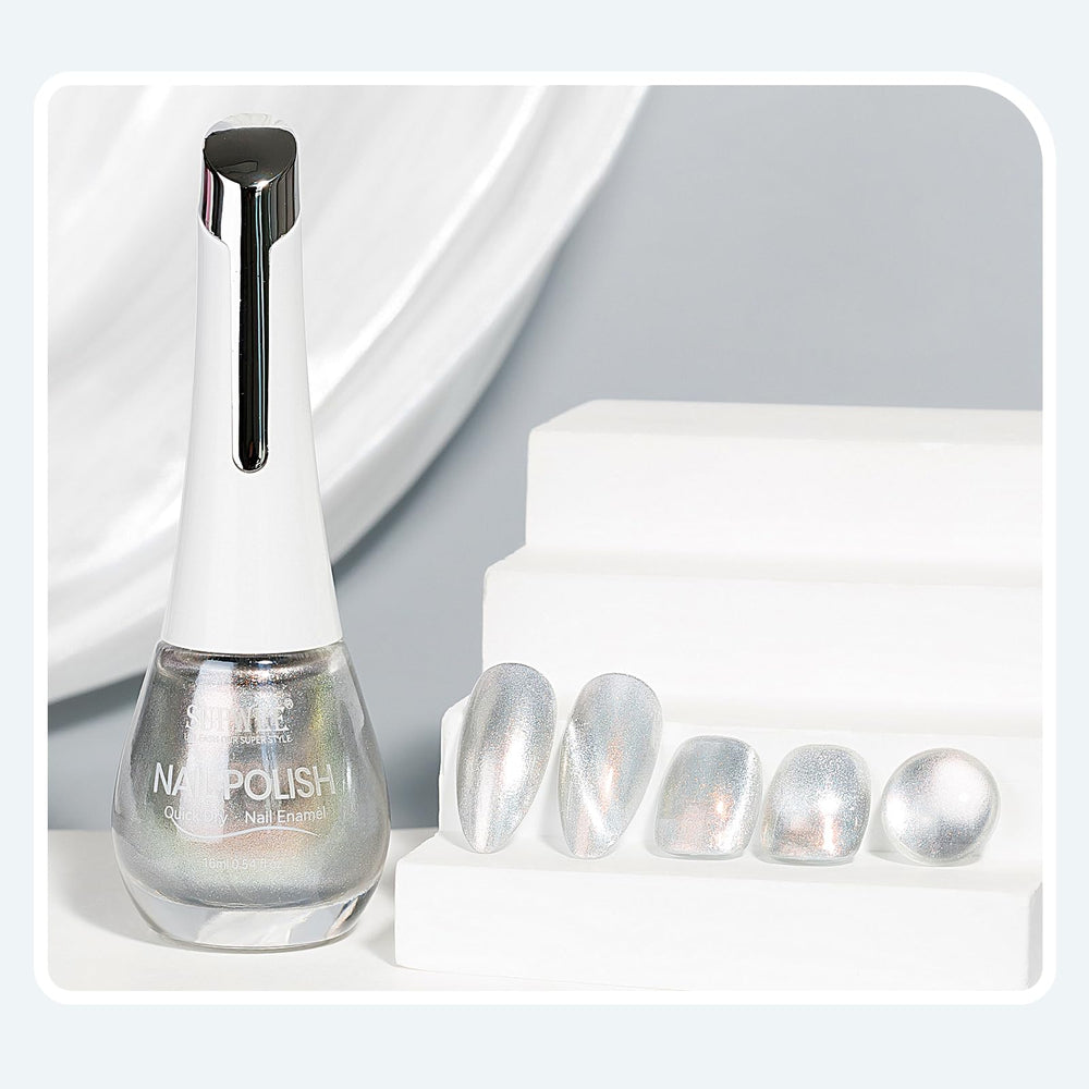 SUPWEE Aurora Silver 16ml bottle provides ample nail art sessions