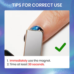 SUPWEE Blue Magnetic Nail Polish bottle close-up emphasizes premium coverage.