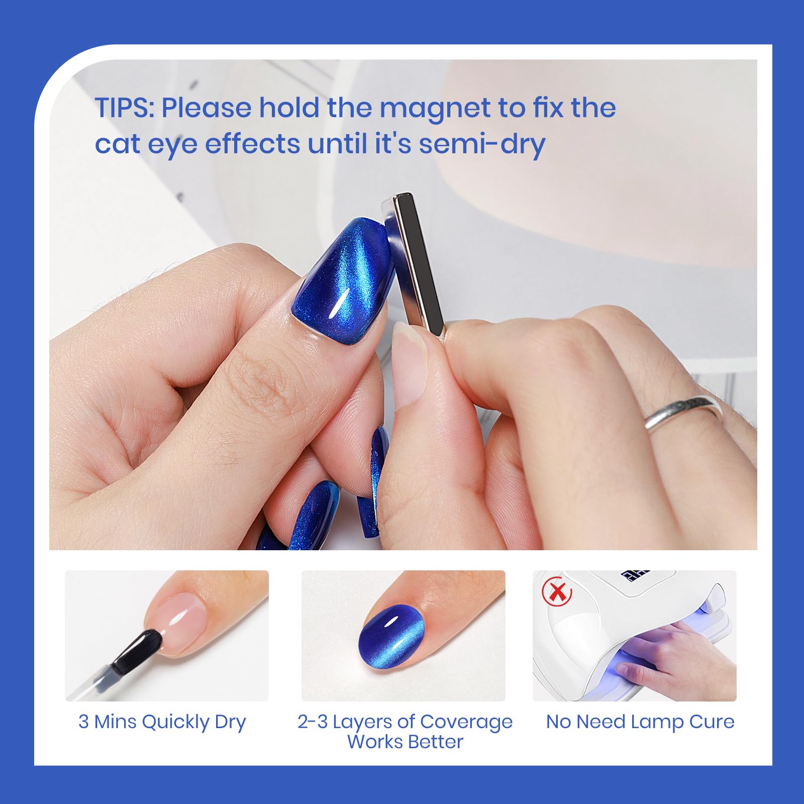 Close-up of the cat-eye effect created with SUPWEE polish
