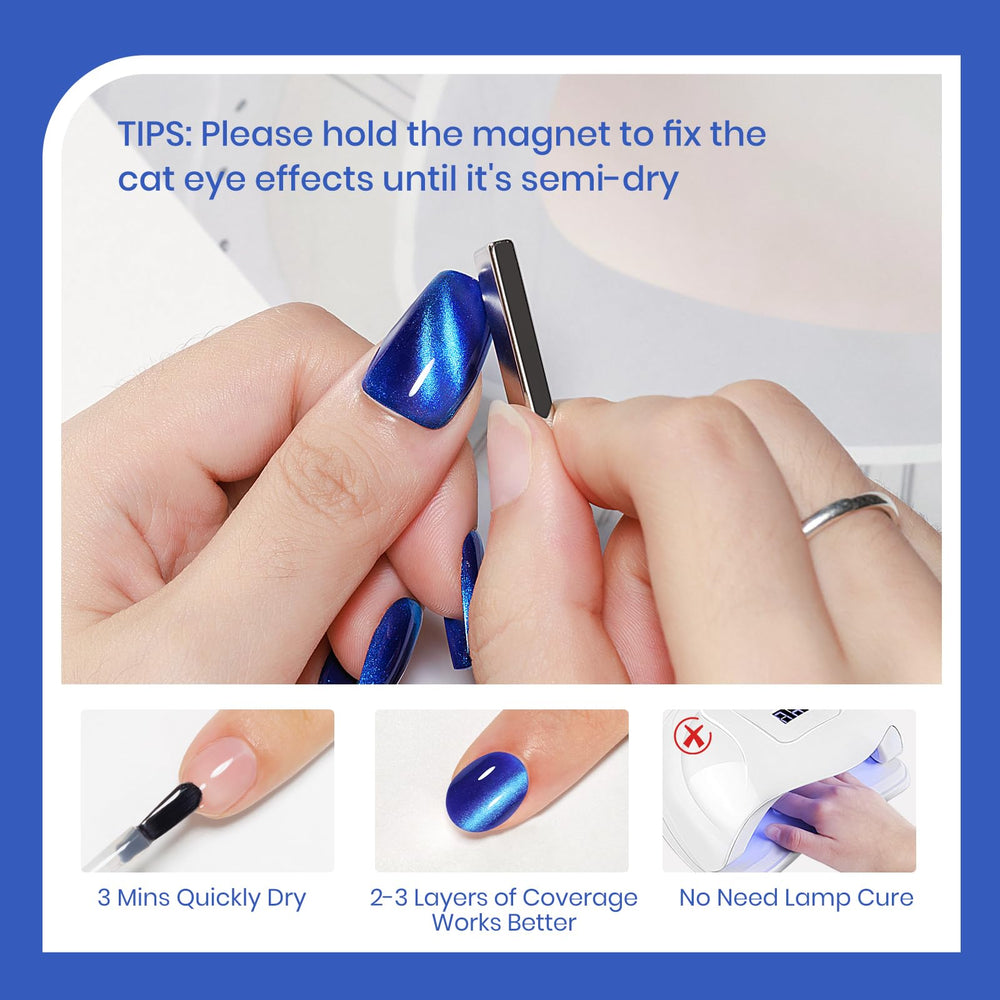 Close-up of the cat-eye effect created with SUPWEE polish
