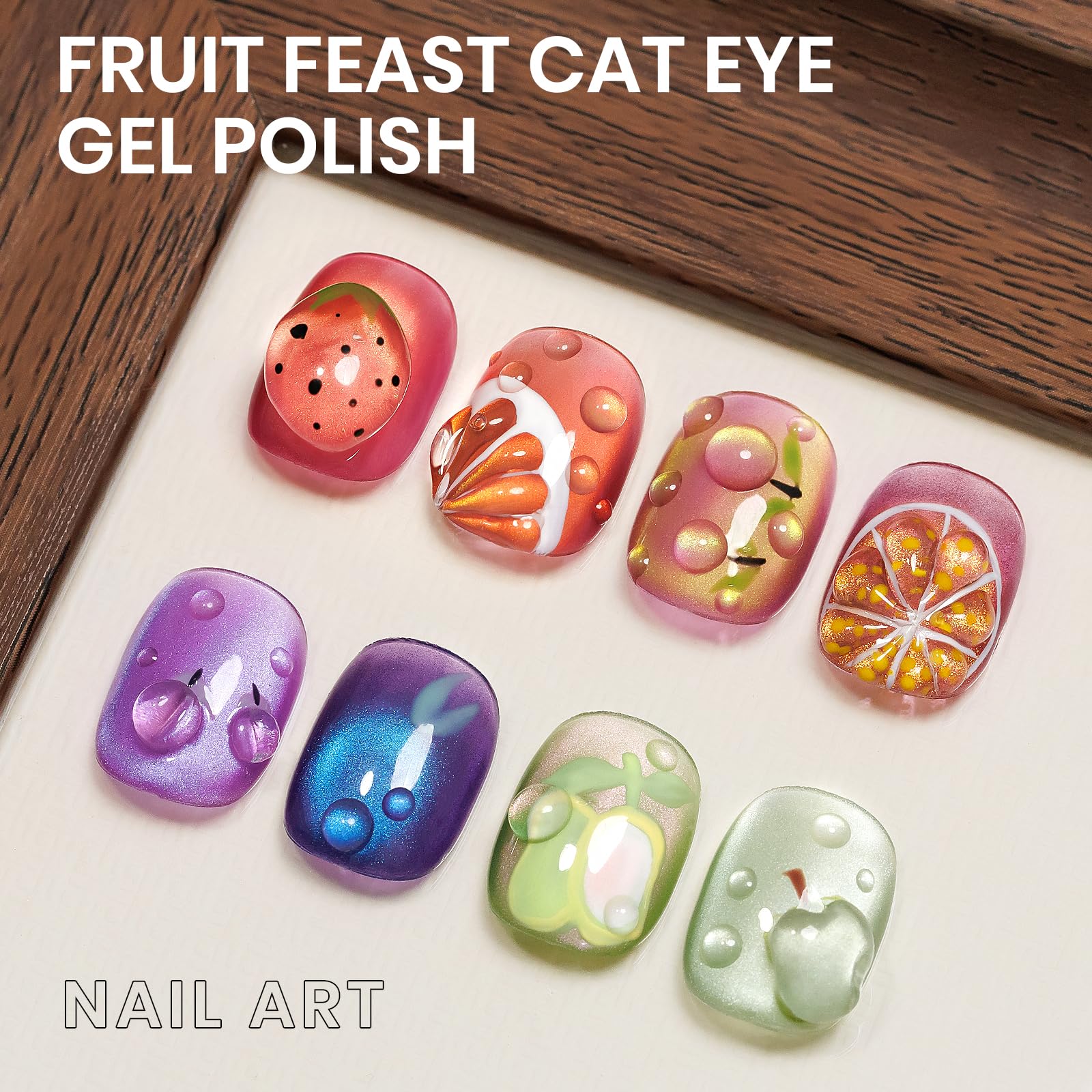 SUPWEE Cat Eye Gel Polish green fruit finish for a vibrant at-home cateye look