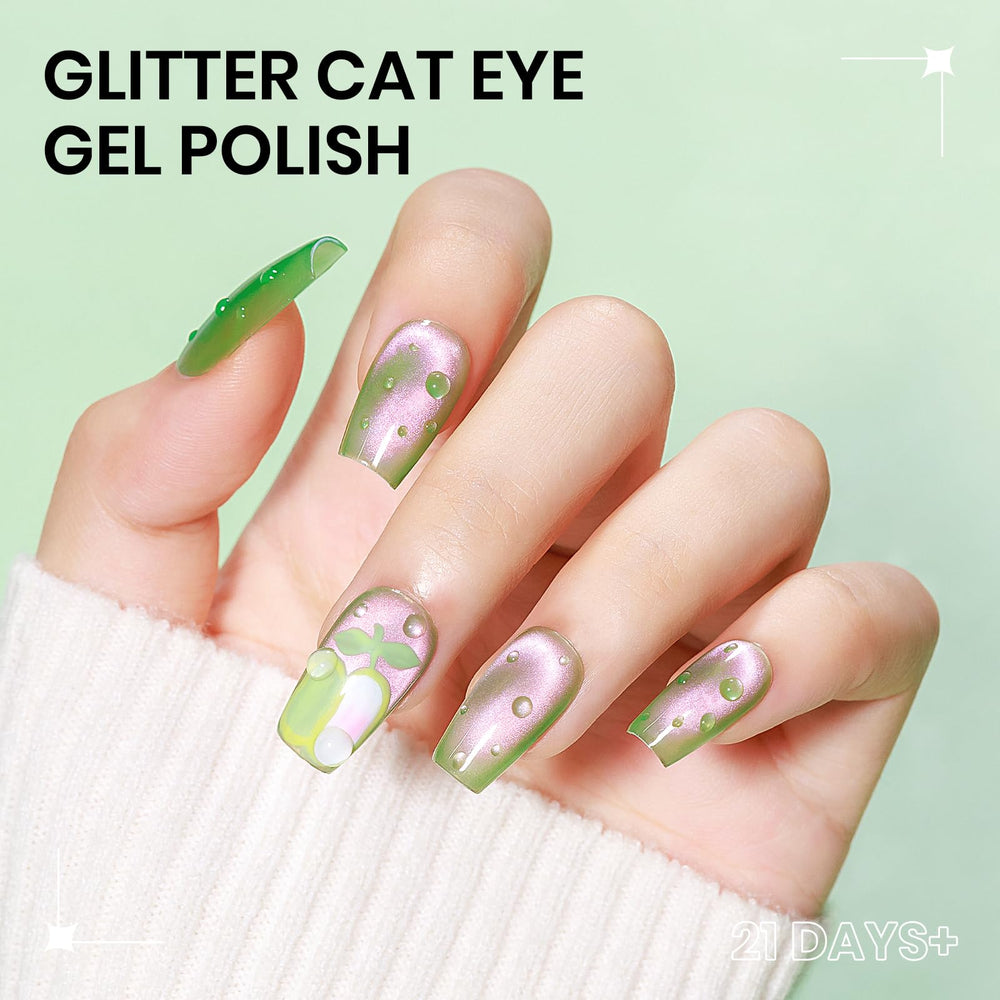 SUPWEE Cat Eye Gel Polish orange fruit finish delivering warm cateye vibes at home