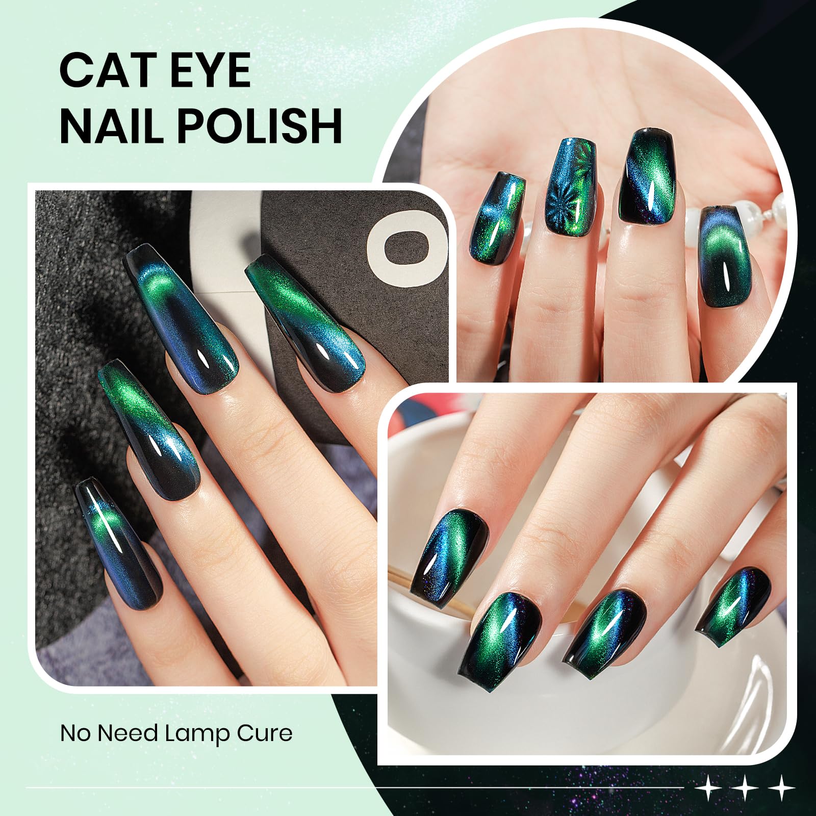 SUPWEE cat-eye manicure suits office, dinner, or vacation looks