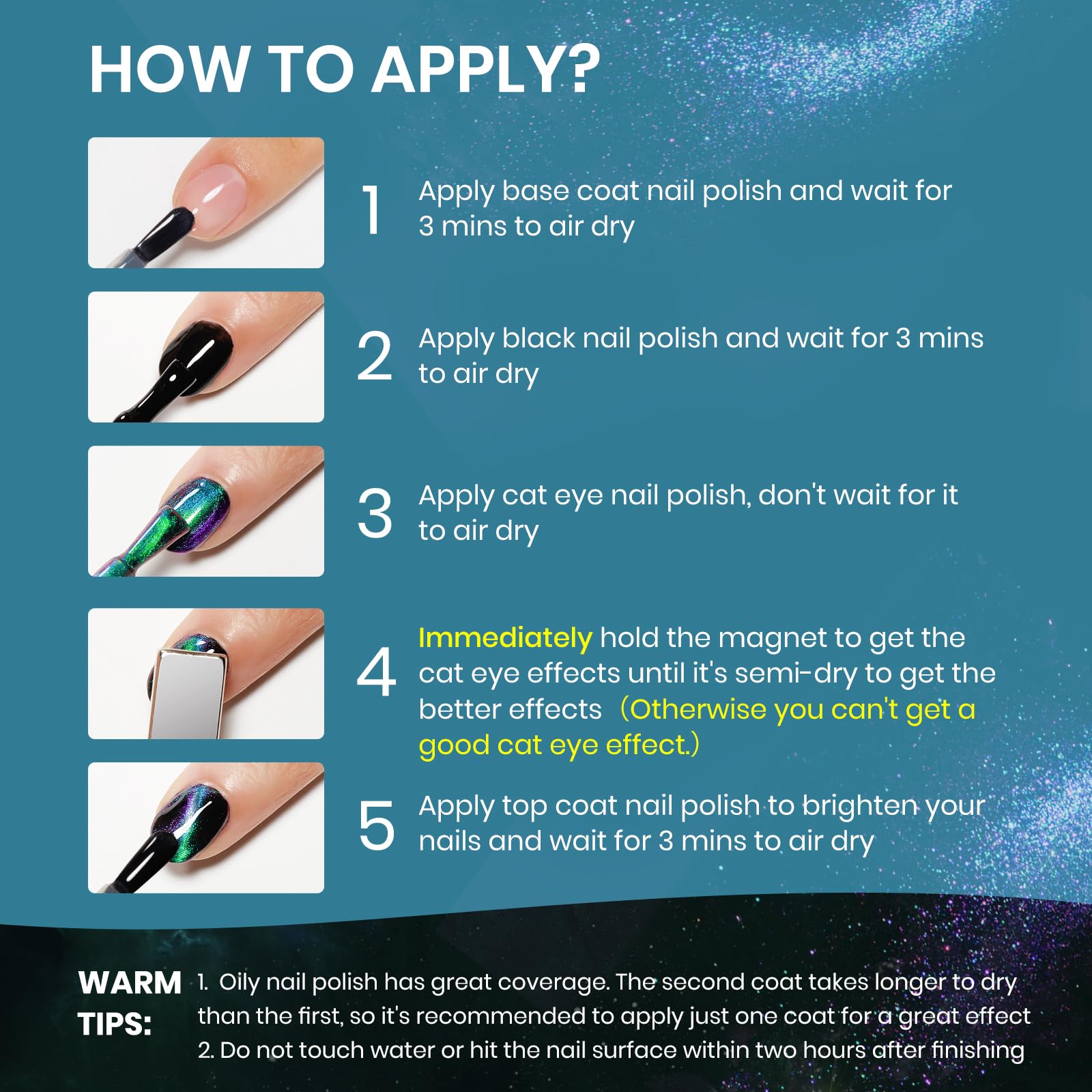 Base coat and top coat recommended for longevity with SUPWEE