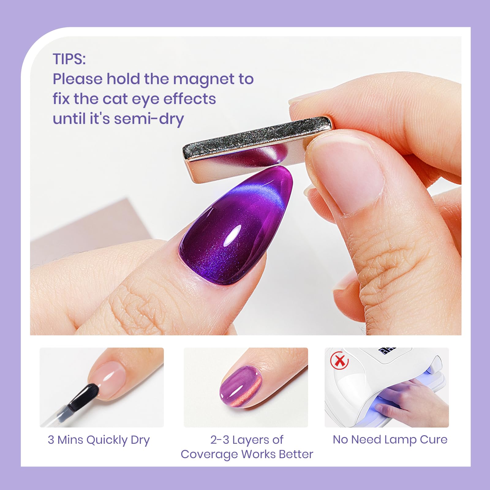 SUPWEE Cat Eye Magnetic Demonstration shows dramatic cat-eye effects.