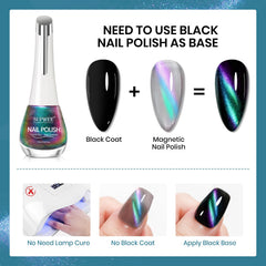 SUPWEE magnetic wand demonstrating precise cat-eye lines