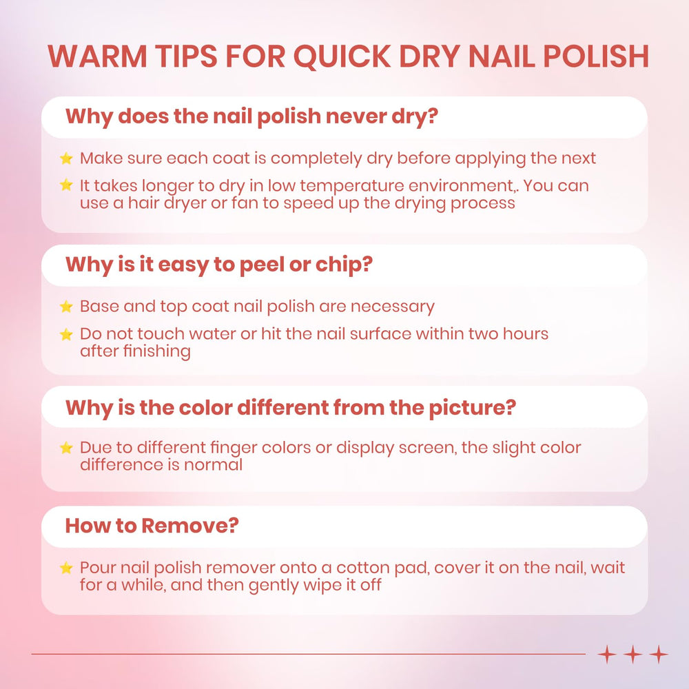 SUPWEE No-lamp quick-dry nail polish for at-home manicures