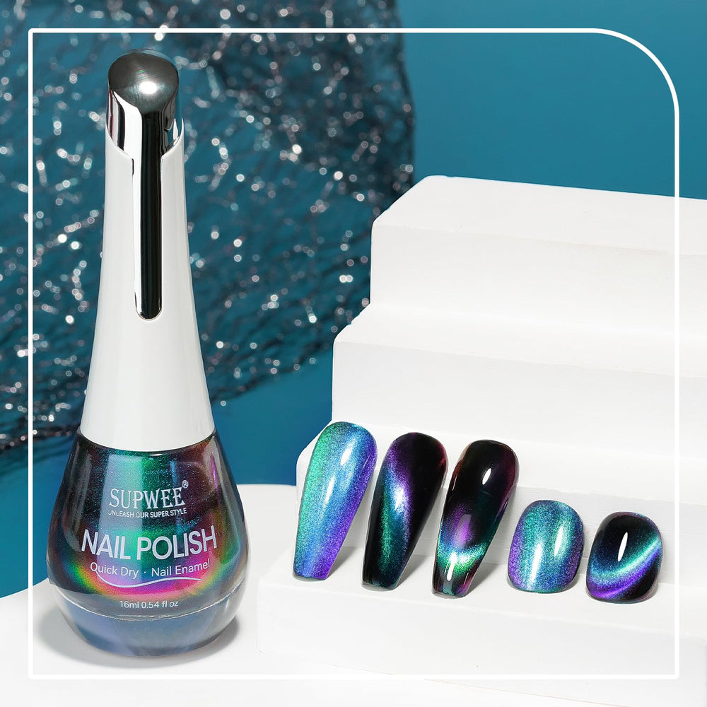 Oil-based finish from SUPWEE cat eye polish for longer wear