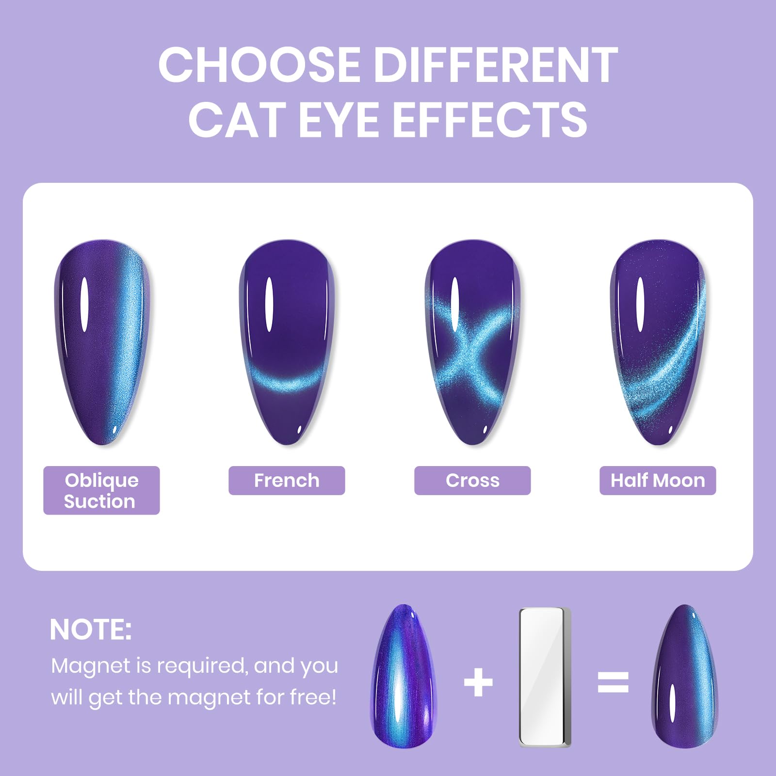 SUPWEE Cat Eye Polish requires base and top coats for best results.