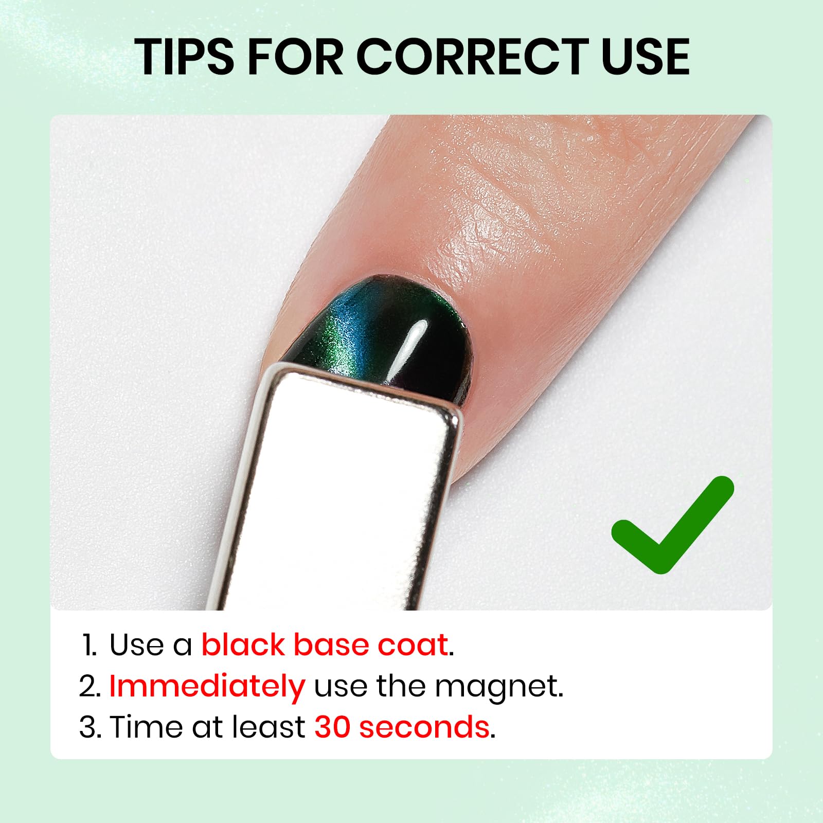 SUPWEE cat-eye nails close-up reveals shimmering color shift and magnetic depth