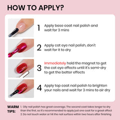 SUPWEE cat eye pattern close-up highlights magnetic effect on nails.