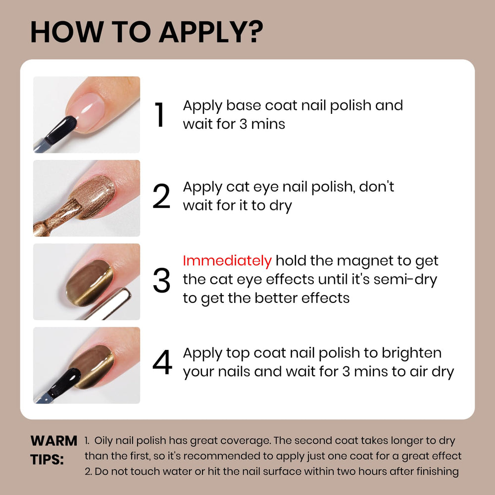 SUPWEE nails show cat eye pattern with potential 7-day wear
