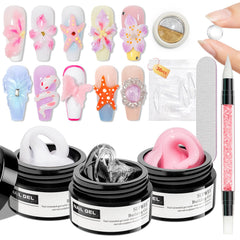 SUPWEE Clear solid builder gel for precise home nail extensions.