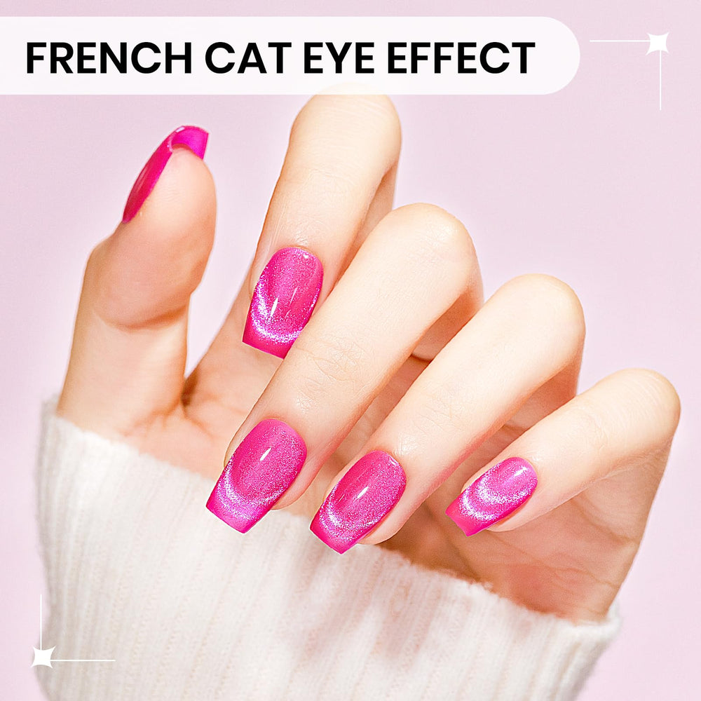 SUPWEE DIY nail art ideas with angled cat-eye results.