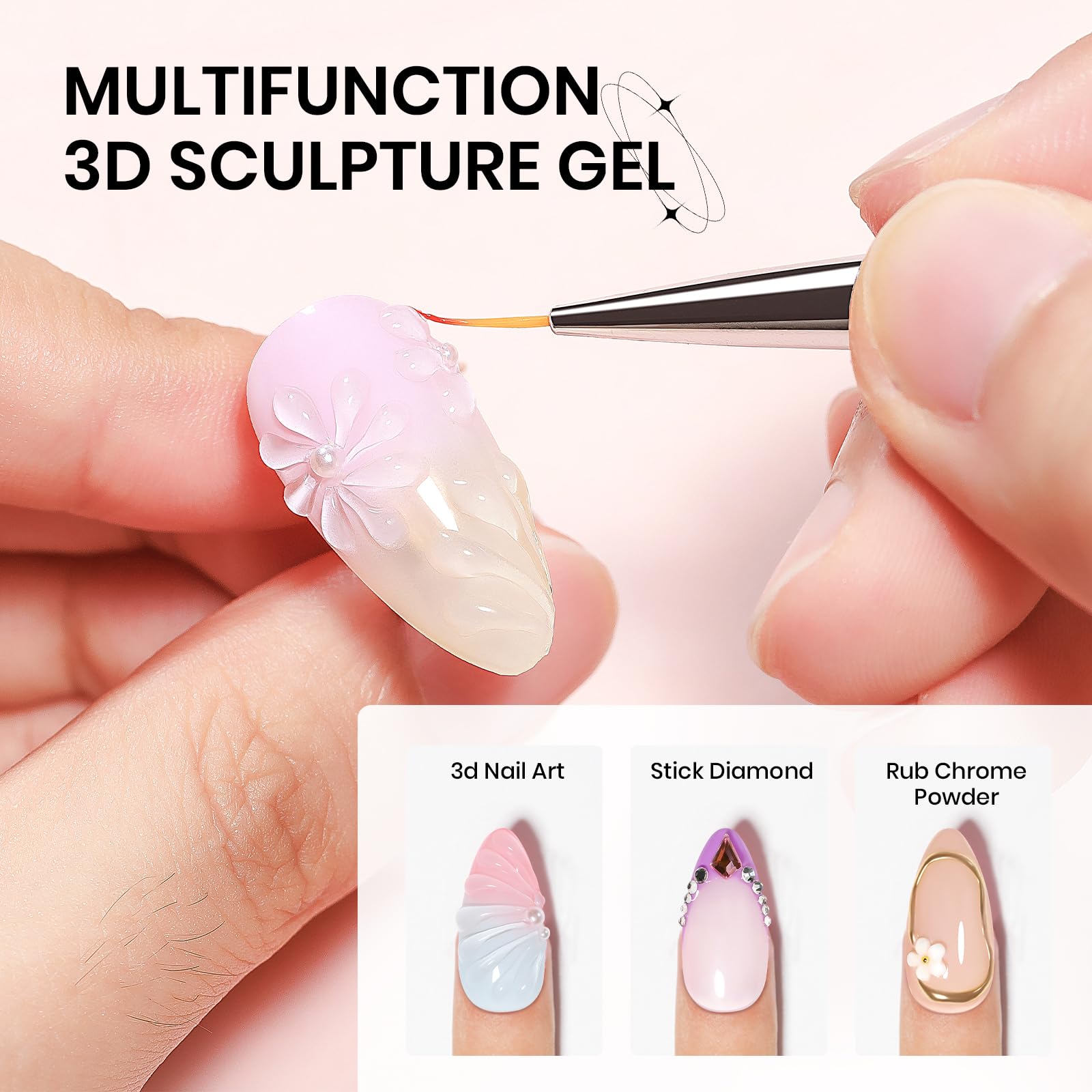 SUPWEE double-head brush for versatile nail designs.