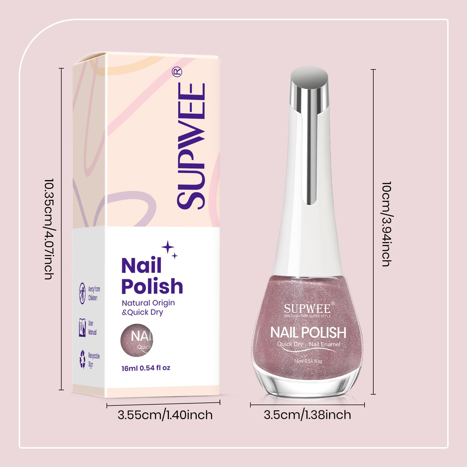 SUPWEE fast-dry cat-eye nail polish suitable for busy mornings.