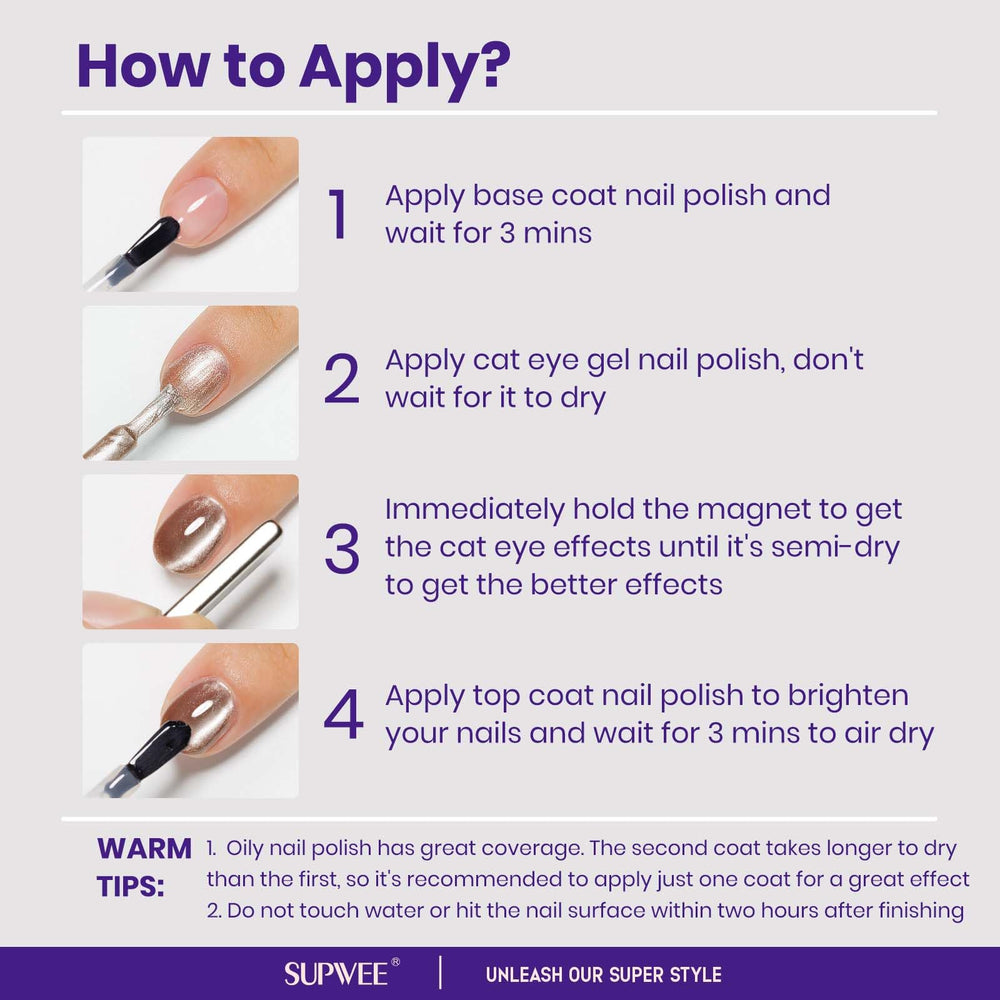 SUPWEE fast-dry layer helps prevent smudges during nail art sessions