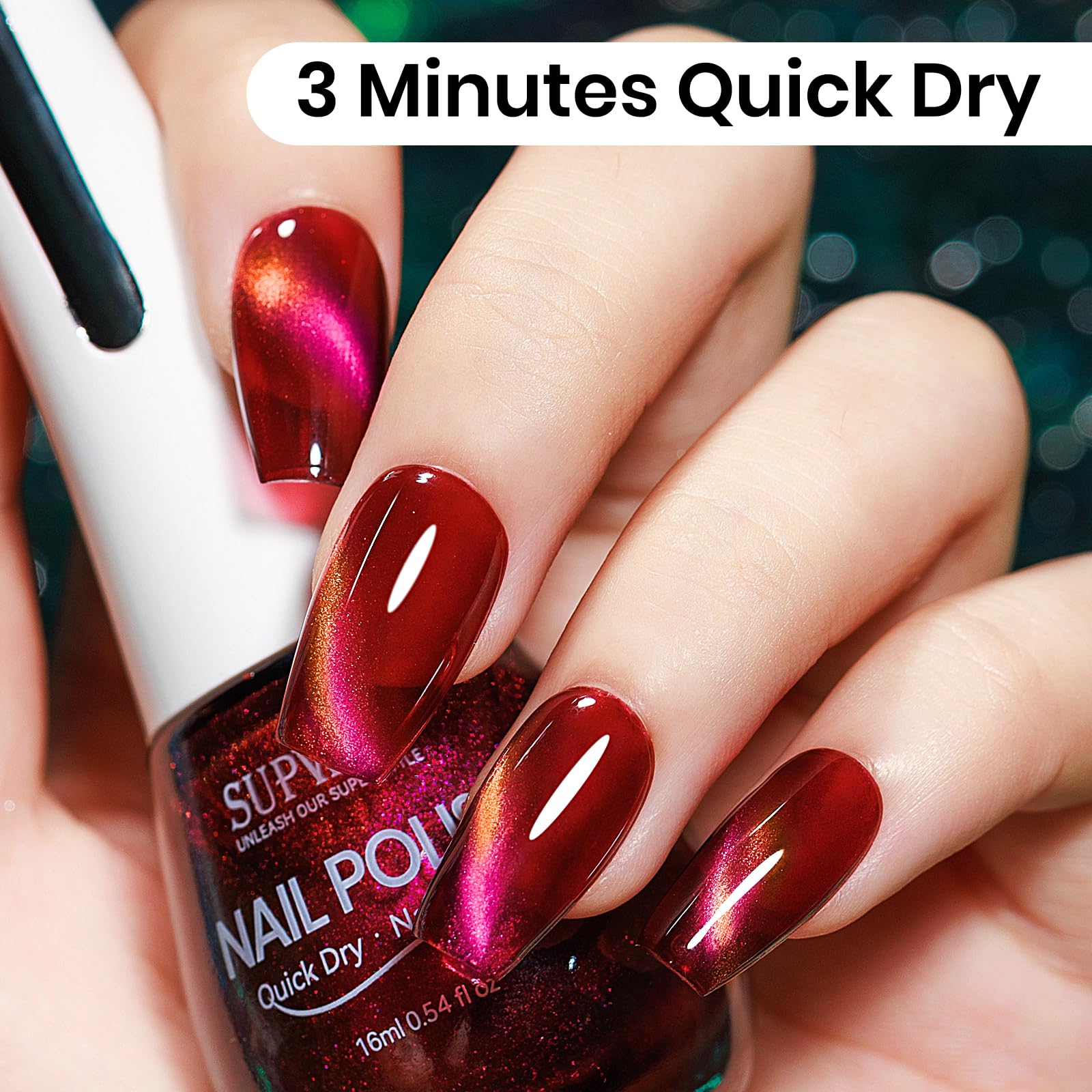 SUPWEE fast drying formula dries in minutes for busy mornings.