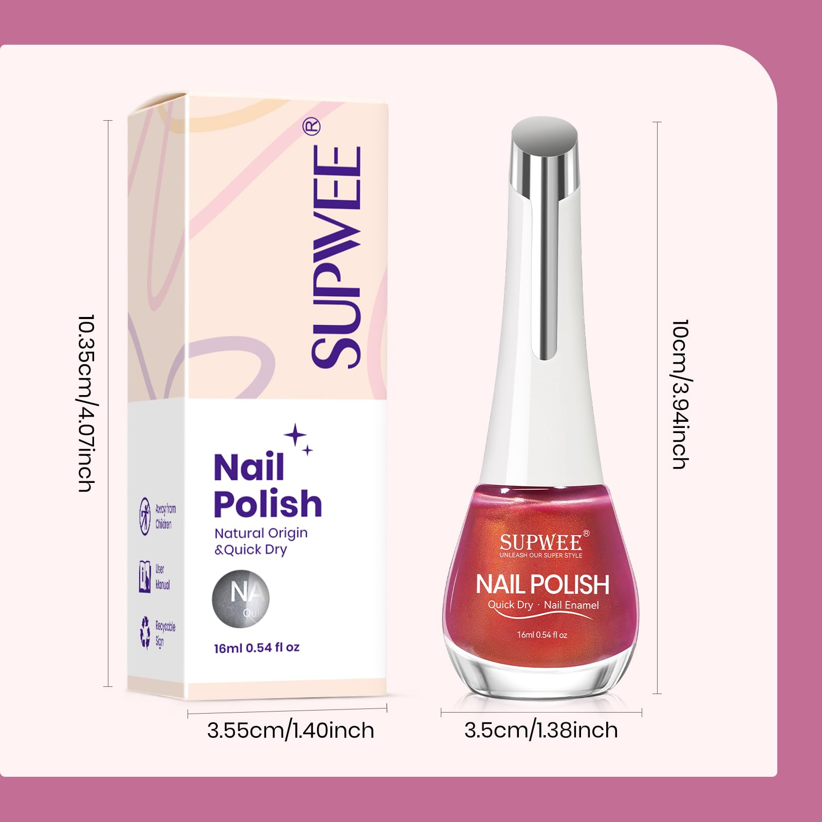 SUPWEE 16ml bottle supports multiple cat-eye nail art sessions