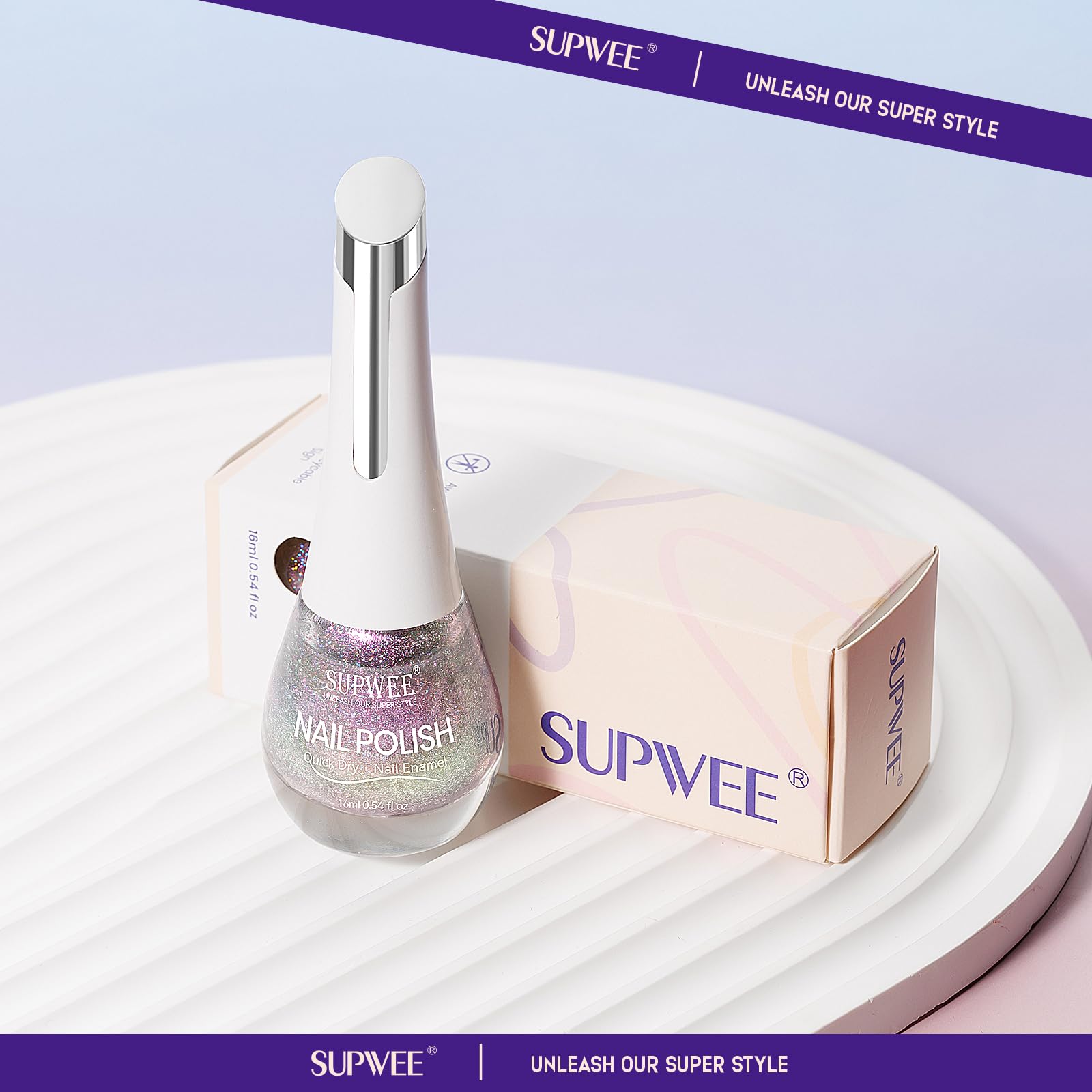 SUPWEE nail polish in gift-ready packaging for beauty lovers.
