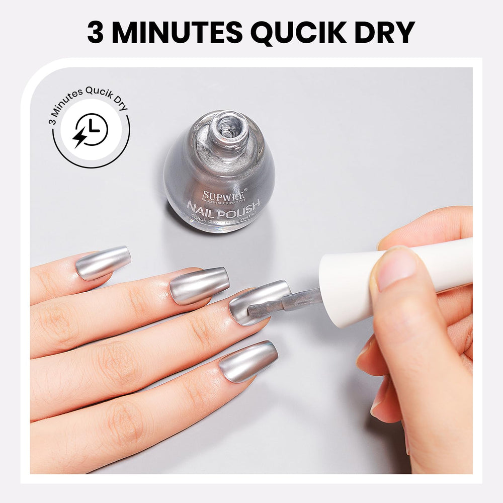 SUPWEE Quick dry polish minimizes downtime between coats and errands.