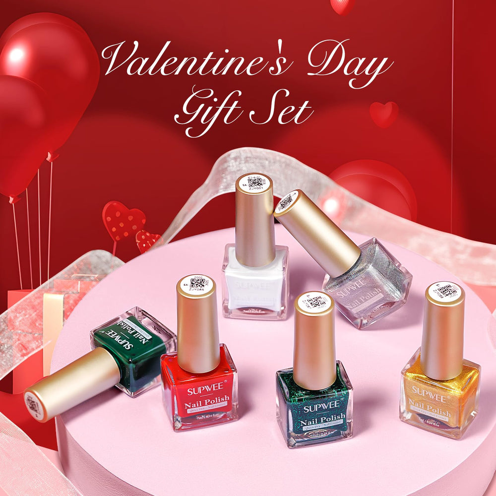 SUPWEE holiday manicure setup showcases color variety and easy DIY design.