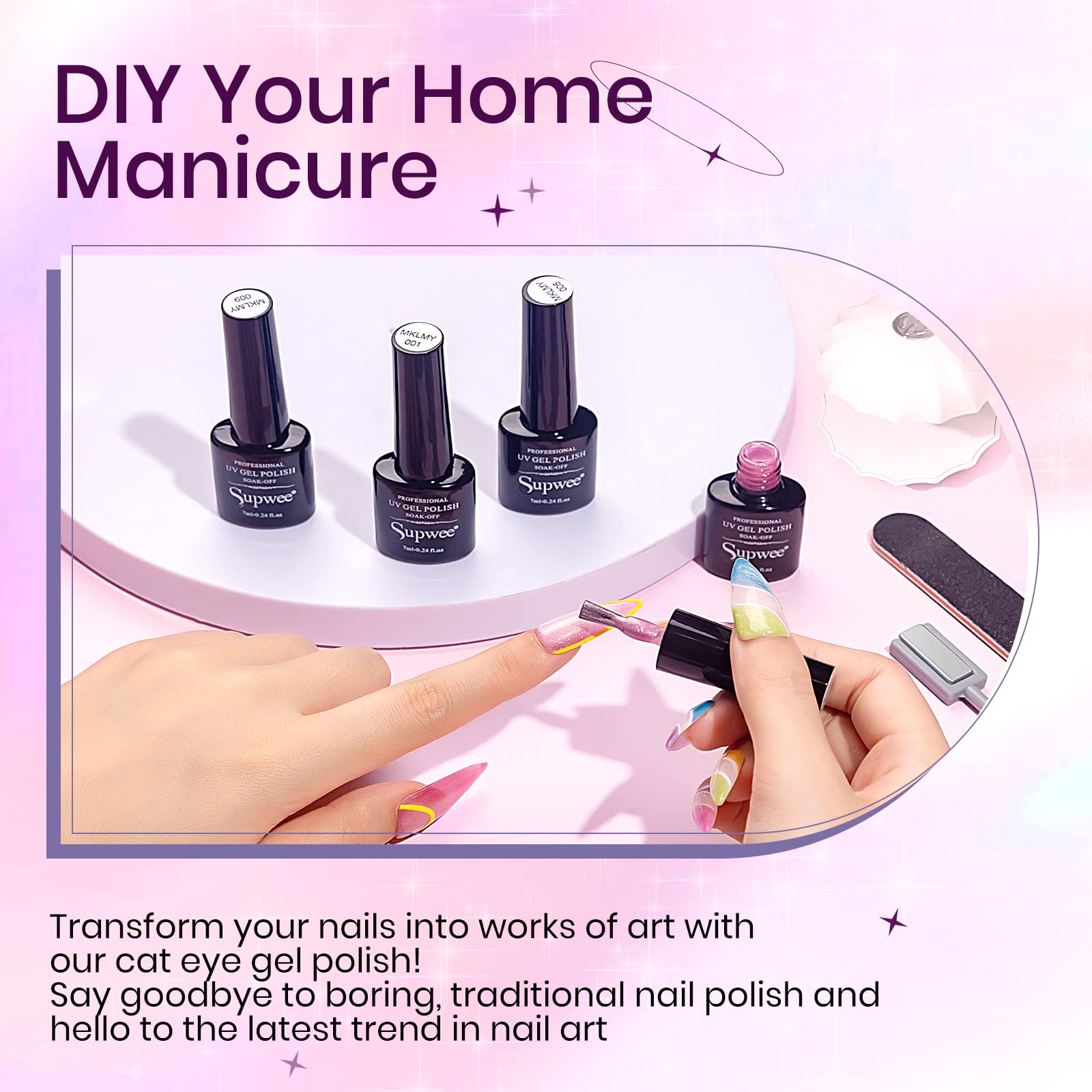 SUPWEE at home manicure setup for DIY salon experience