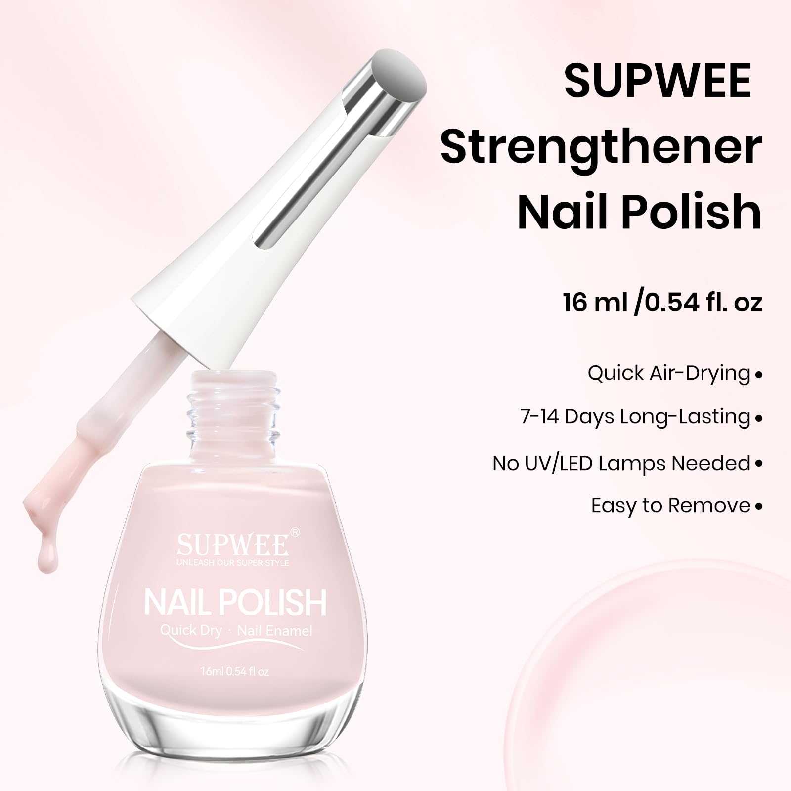 Label highlights natural formula with keratin and pantothenate