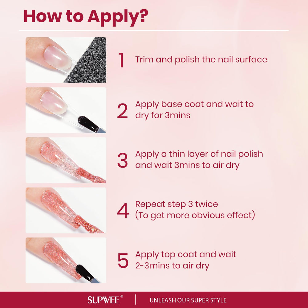 SUPWEE nails display long-lasting gloss with minimal chipping.