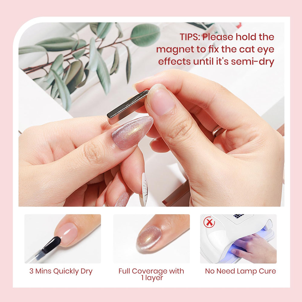 SUPWEE magnet in action creating the cat-eye line