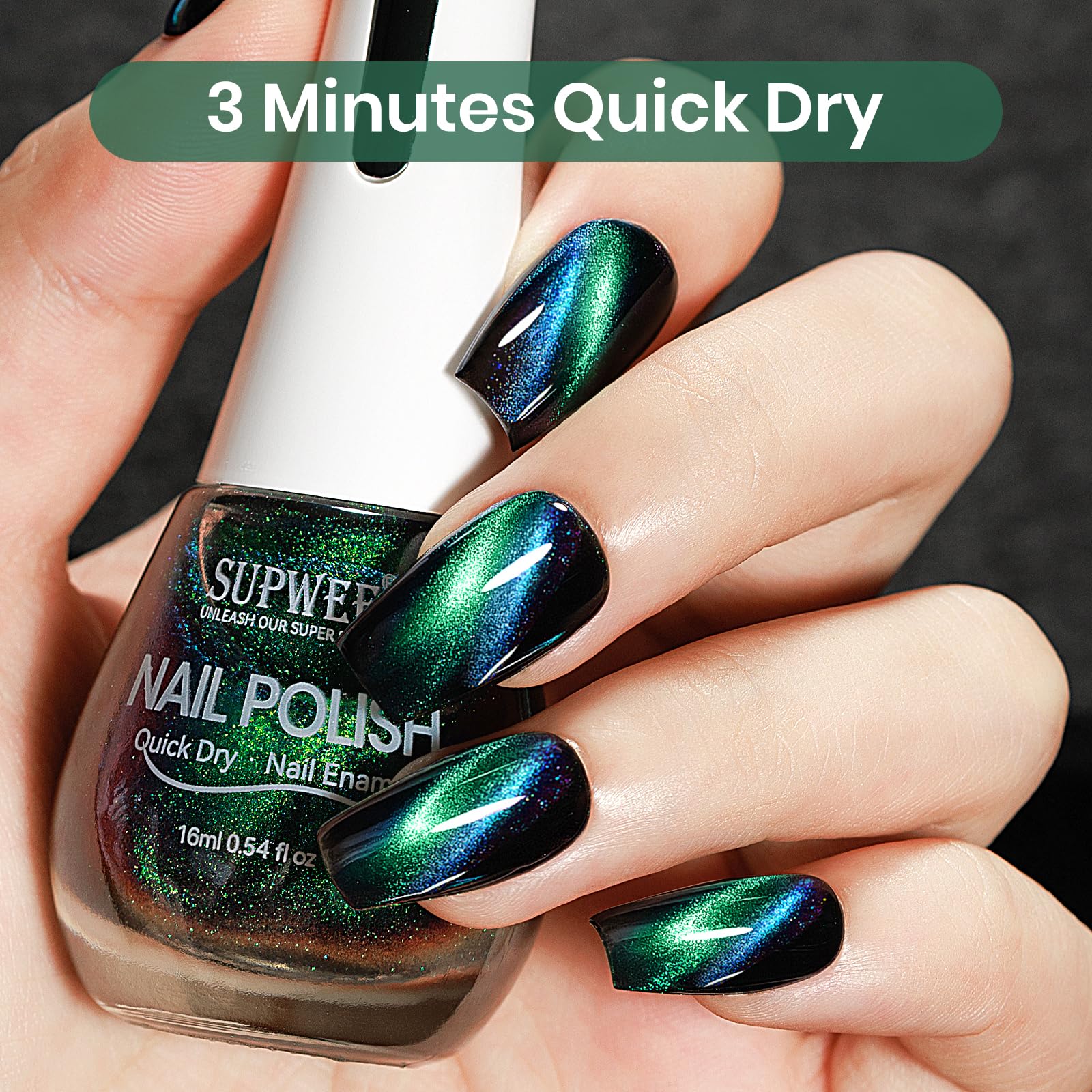 SUPWEE magnetic pigments create a galaxy-like effect under light