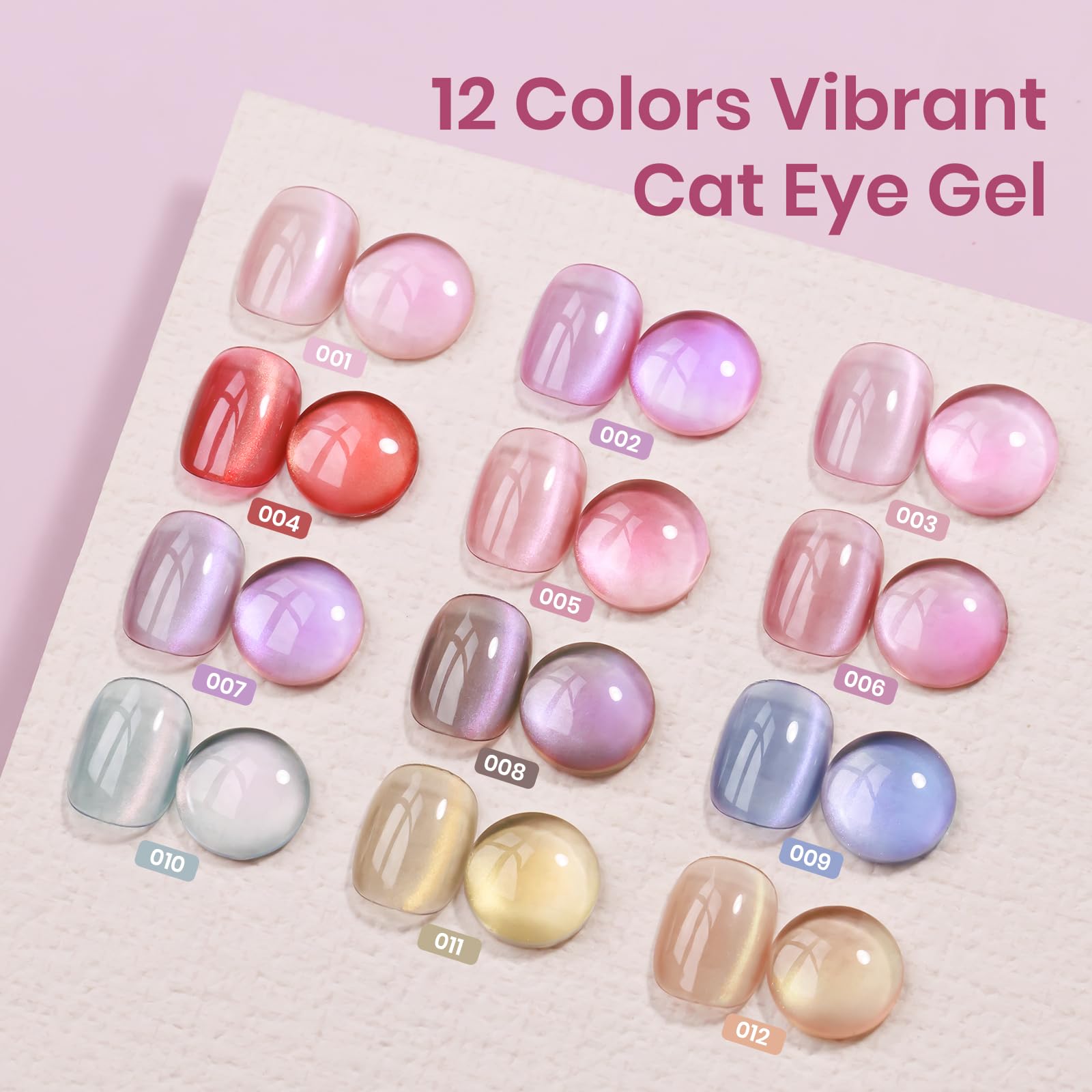 SUPWEE magnetic wand demonstrates cat eye effect for salon-quality nails at home.