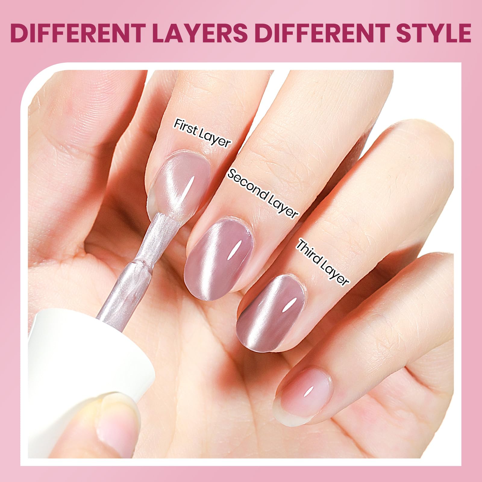 SUPWEE magnetic stick creates precise cat-eye shimmer for dramatic designs