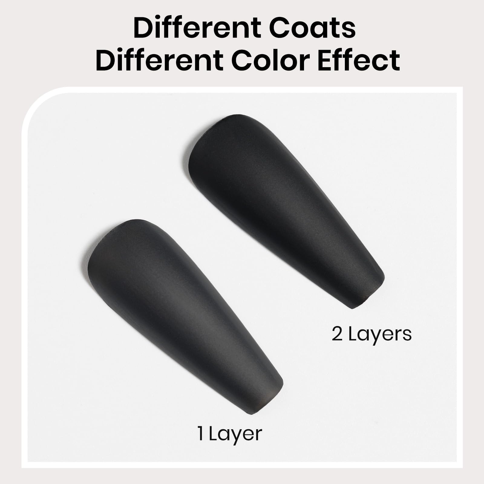 Swatch demonstrating SUPWEE matte finish on a nail