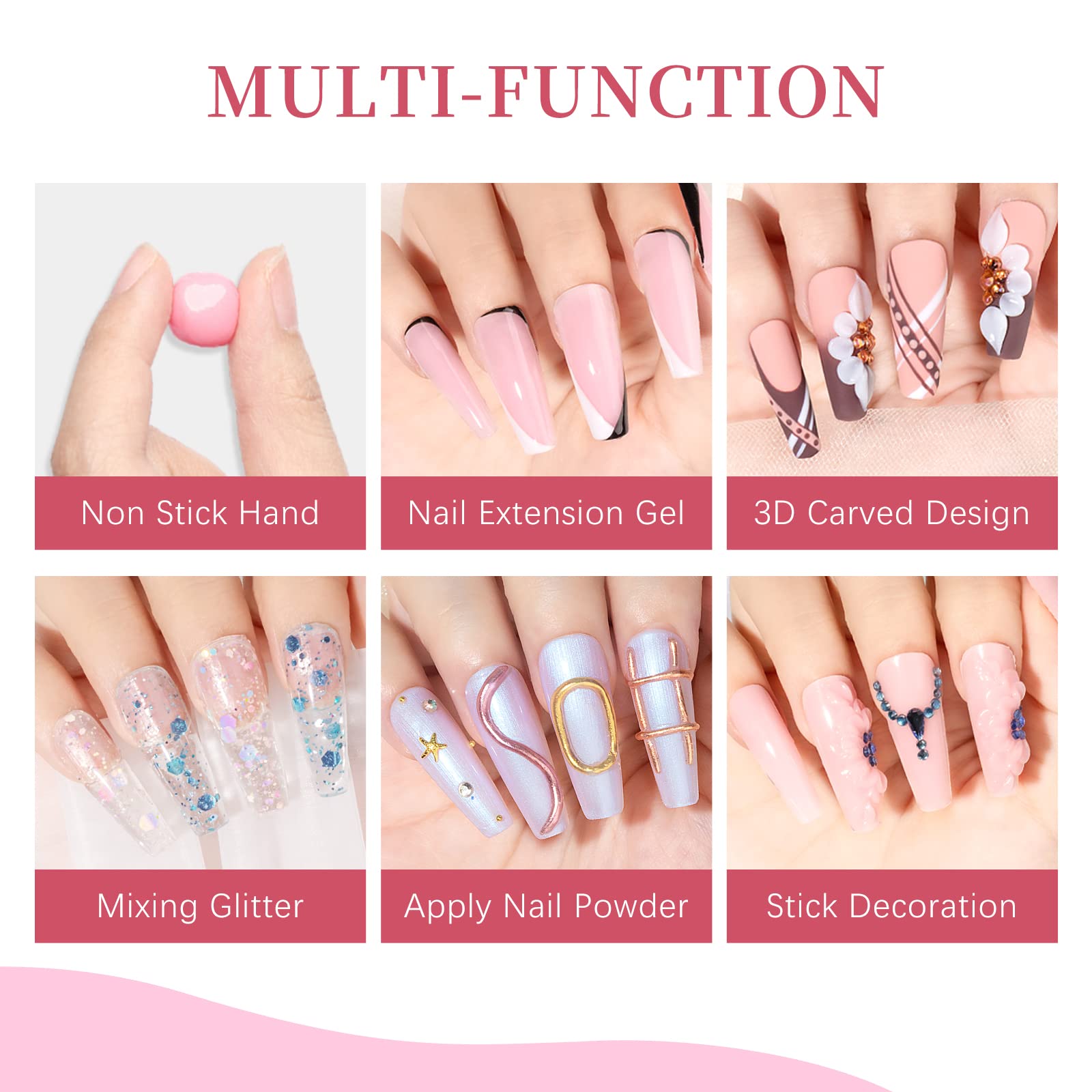 SUPWEE Nail extend mold 36-piece set for consistent designs.