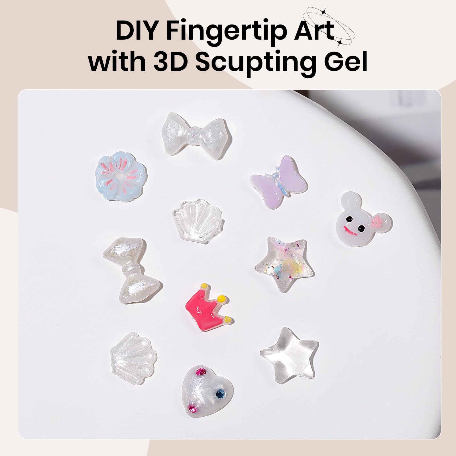 SUPWEE nail extension and carving with durable, mold-friendly gel.