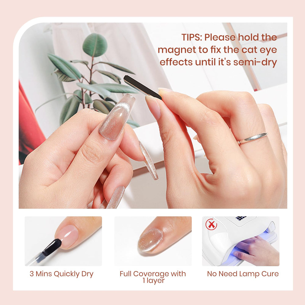 No lamp needed, perfect for on-the-go manicures.