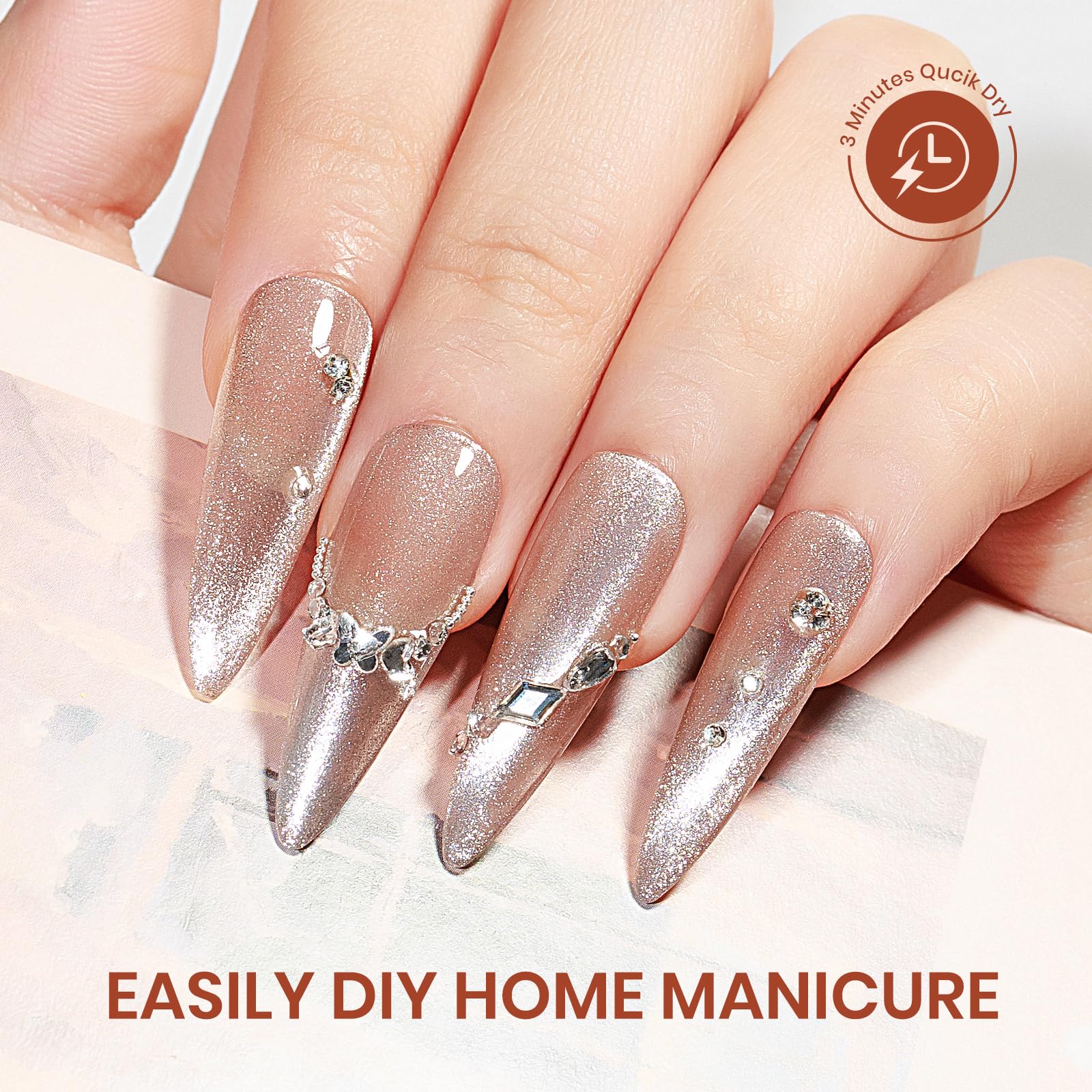 Includes wide magnet for precise cat-eye nail designs.