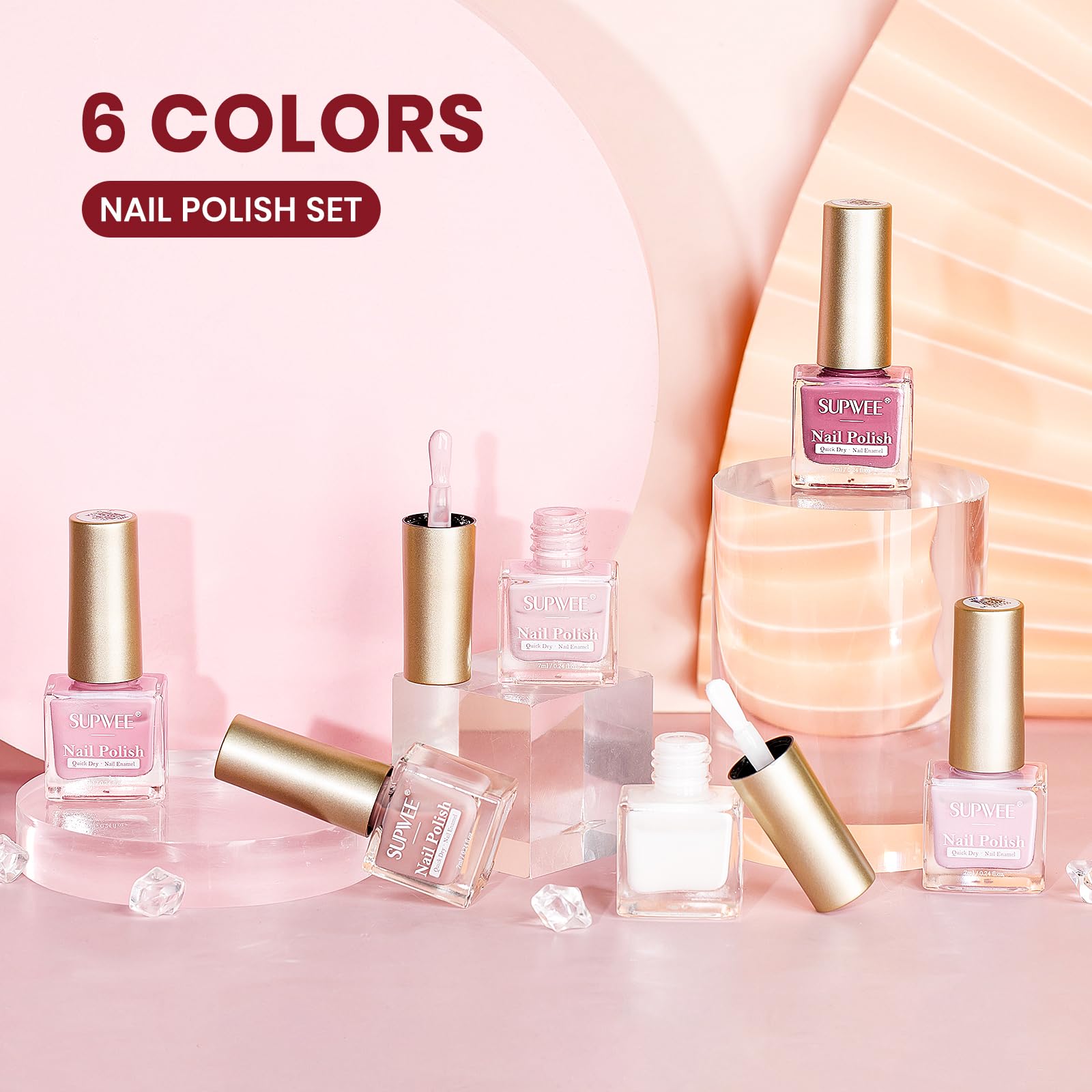 Supwee Nail polish bottle ready for easy DIY manicure.