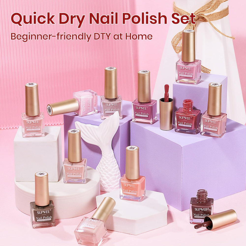 SUPWEE oil-based long-lasting polish on nails with careful application