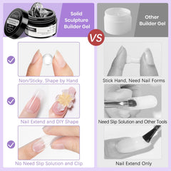 SUPWEE pearl white gel extension 14g for subtle iridescent designs