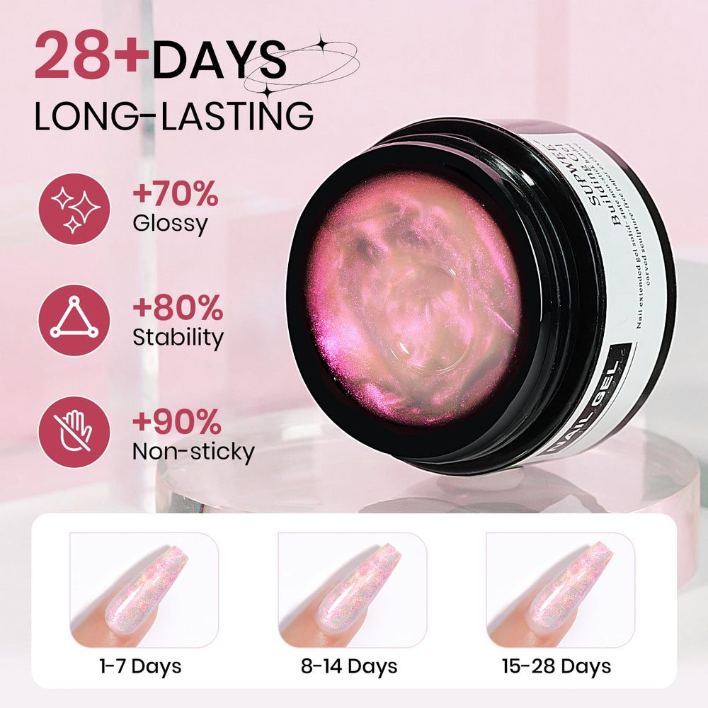 SUPWEE pink aurora and clear swatches add depth to designs.