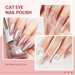 SUPWEE pink aurora cat-eye polish ready to apply