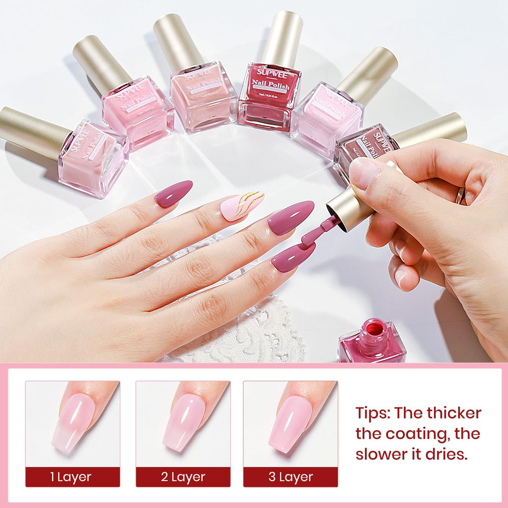 SUPWEE pink shade nail polish for chic everyday looks